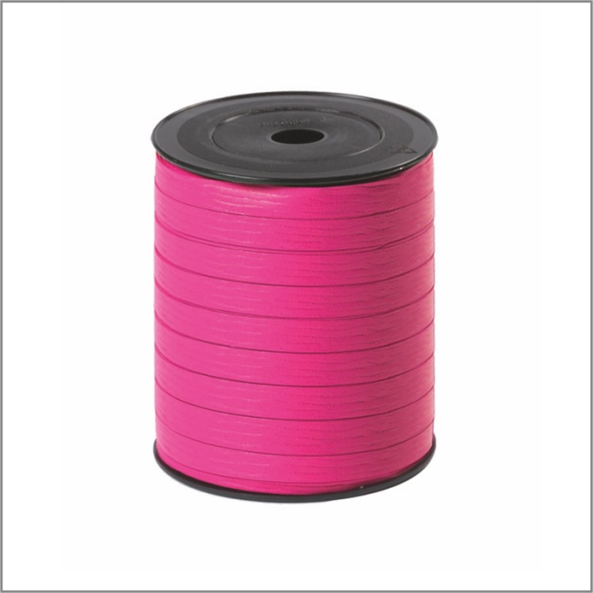 Paperlook lint | Krullint | cadeaulint | met relief - PINK - MAGENTA – rol van 10mm x 250 meter